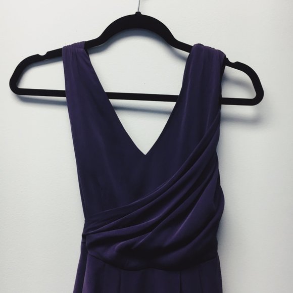 Alice and Olivia Deep Purple Sleeveless Mini Dress - Picture 6 of 8